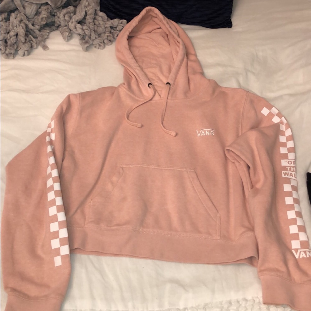 Vans Check Sleeve Cropped Pullover || Vans